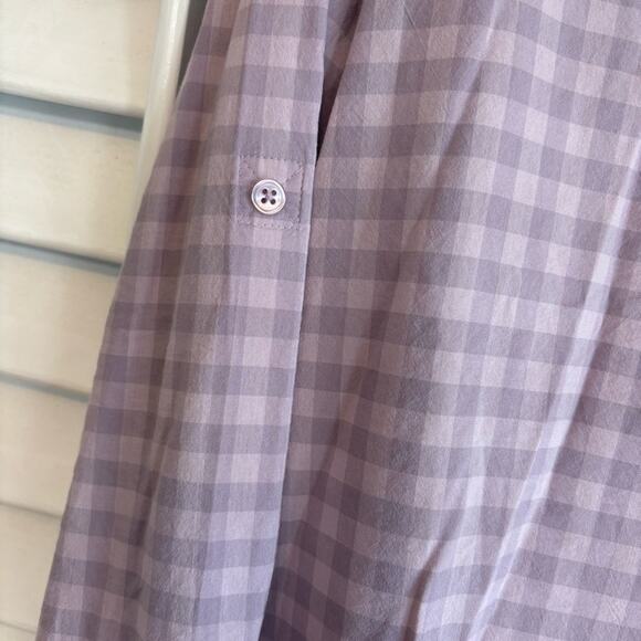 Chico’s Lavender Plaid Floral Button Down Shirt Size 0 (4/6) - Picture 5 of 9
